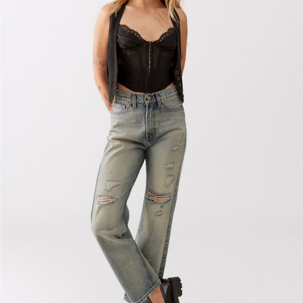 BDG High Waisted Cowboy Jean Vintage Distressed
